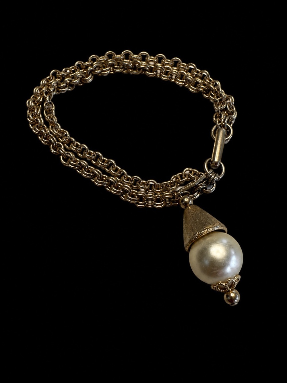 Gold-Tone Pearl Drop Bracelet - Elegant Women’s Jewelry
